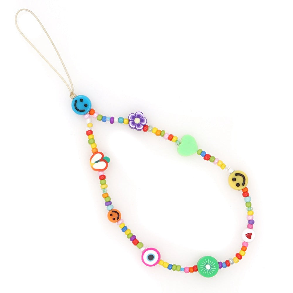 Wholesale Acrylic Ball Nylon Phone Lanyard